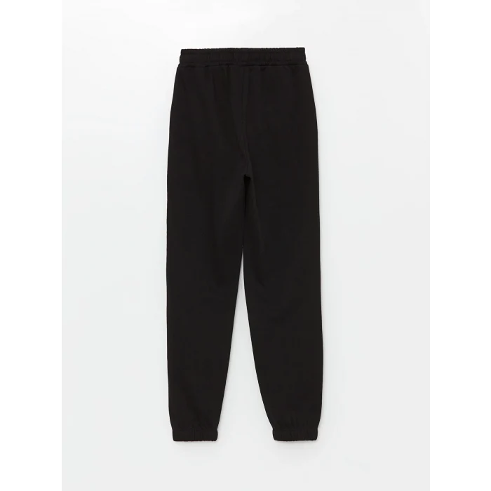LCW Kids SİYAH Beli Lastikli Kız Çocuk Jogger Eşofman Altı