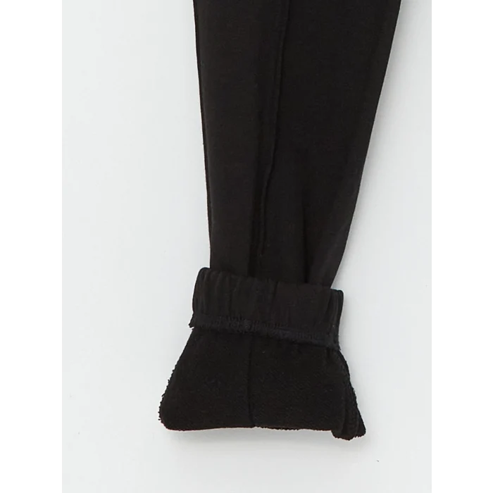 LCW Kids SİYAH Beli Lastikli Kız Çocuk Jogger Eşofman Altı