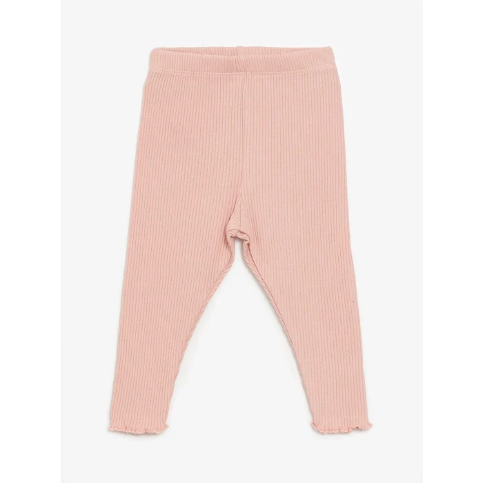 LCW baby EKRU Bisiklet Yaka Baskılı Kız Bebek Sweatshirt ve Eşofman Alt 2li Takım