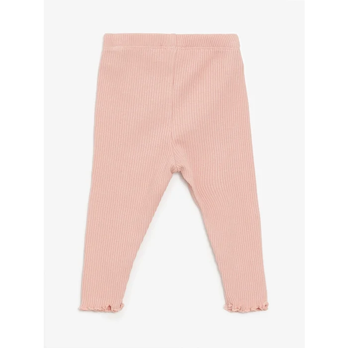 LCW baby EKRU Bisiklet Yaka Baskılı Kız Bebek Sweatshirt ve Eşofman Alt 2li Takım