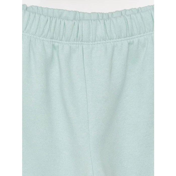 LCW baby TURKUAZ Kapüşonlu Uzun Kollu Basic Kız Bebek Sweatshirt ve Eşofman Alt 2li Takım