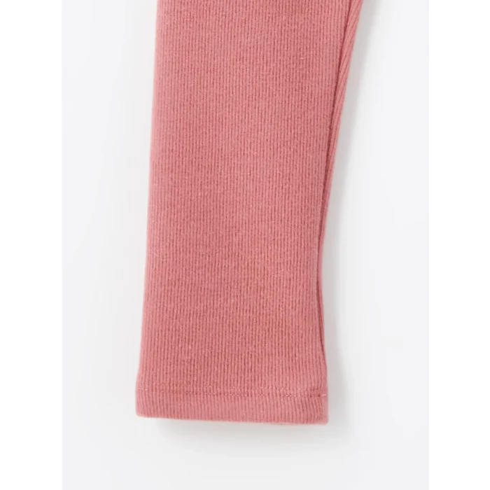 LCW Kids EKRU Bisiklet Yaka Uzun Kollu Kız Çocuk Kazak ve Tayt 2li Takım