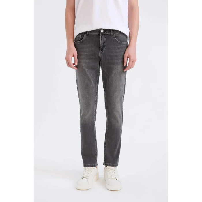 Defacto E3478 Gri Carlo Skinny Fit Ekstra Dar Kalıp Normal Bel Ekstra Dar Paça Jean Pantolon