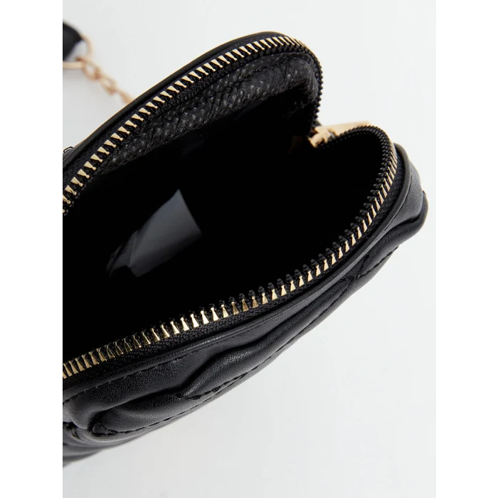 LCW ACCESSORIES SİYAH Deri Görünümlü Kadın Telefon Çantası