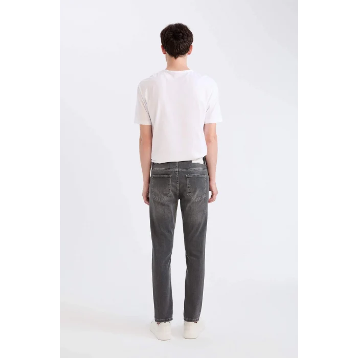 Defacto E3478 Gri Carlo Skinny Fit Ekstra Dar Kalıp Normal Bel Ekstra Dar Paça Jean Pantolon