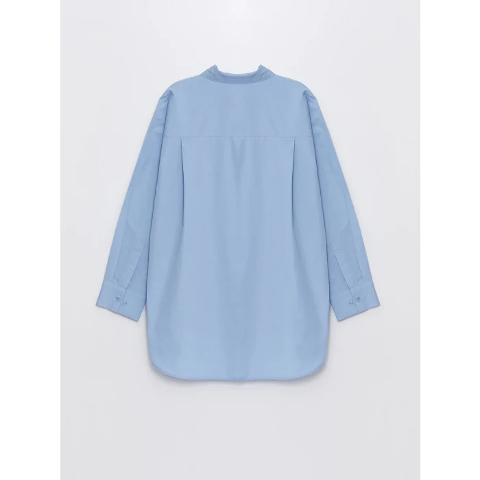 LCW Modest MAVİ Düz Oversize Kadın Gömlek Tunik