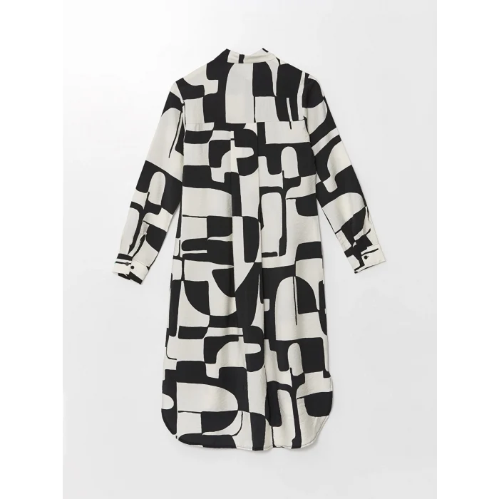 LCWAIKIKI Classic SİYAH Desenli Kadın Gömlek Tunik