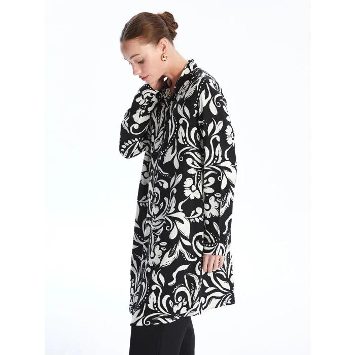 LCWAIKIKI Classic EKRU Desenli Kadın Gömlek Tunik