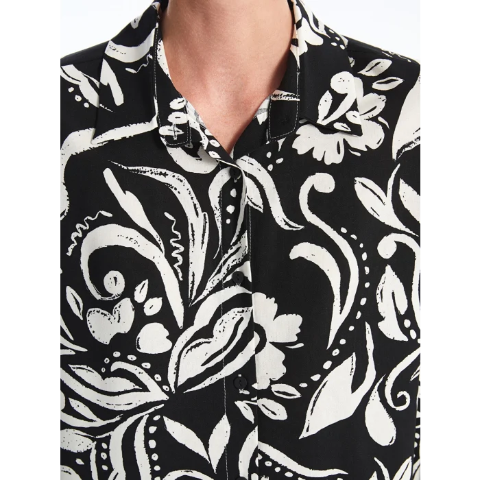 LCWAIKIKI Classic EKRU Desenli Kadın Gömlek Tunik