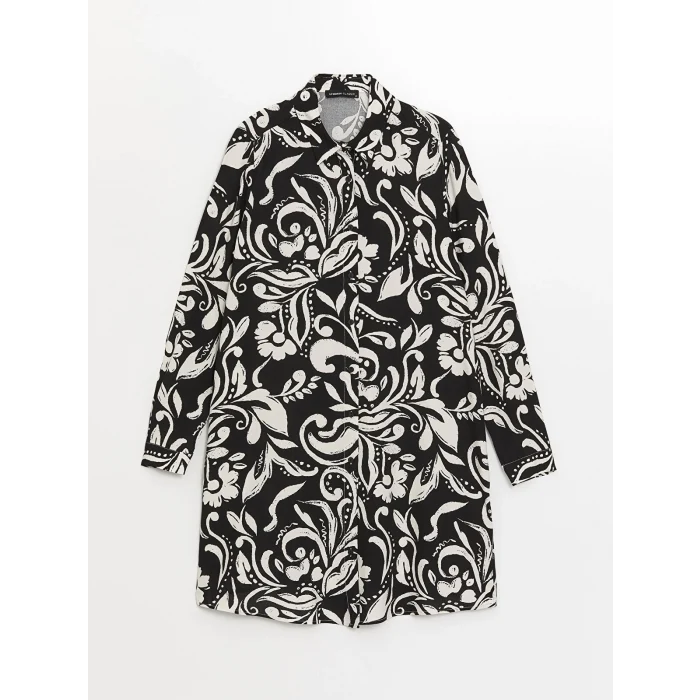 LCWAIKIKI Classic EKRU Desenli Kadın Gömlek Tunik