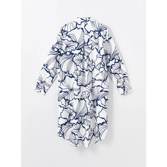 LCWAIKIKI Classic EKRU Desenli Kadın Gömlek Tunik