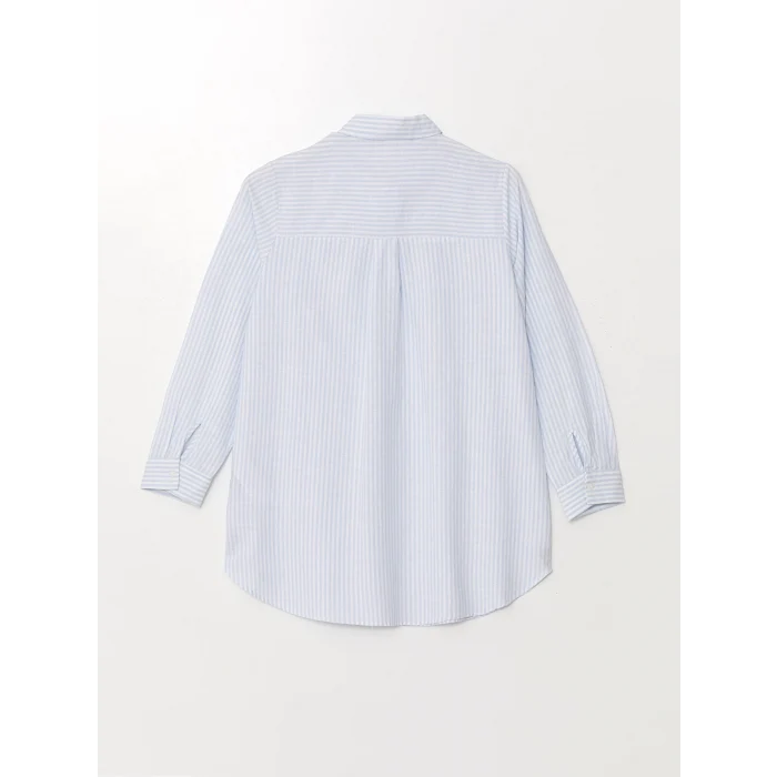 LCWAIKIKI Classic LACİVERT Çizgili Kadın Gömlek Tunik