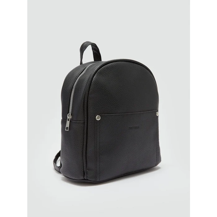 LCW ACCESSORIES SİYAH Deri Görünümlü Kız Çocuk Sırt Çantası