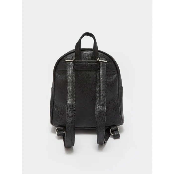 LCW ACCESSORIES SİYAH Deri Görünümlü Kız Çocuk Sırt Çantası