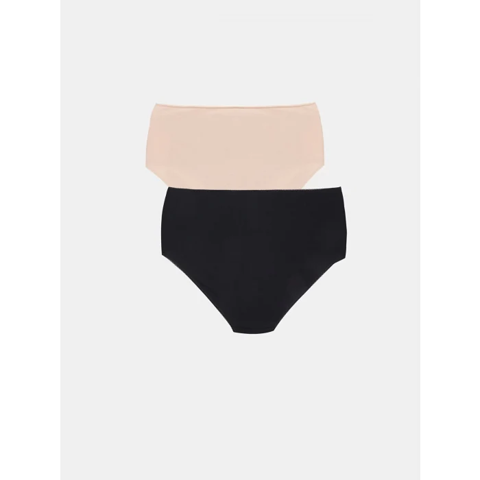 LCW DREAM PEMBE Yüksek Bel Dantel Detaylı Klasik Külot 2li Paket