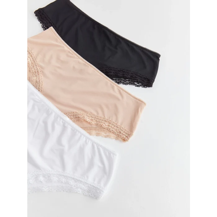 LCW DREAM PEMBE Düz Brazilian Külot 3lü Paket