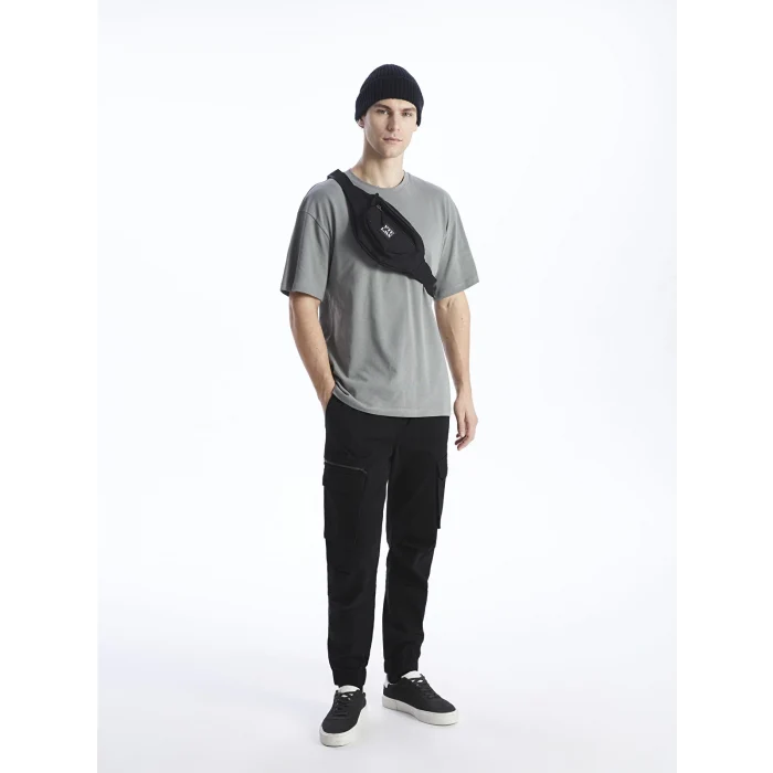 LCW ACCESSORIES SİYAH Baskılı Erkek Göğüs Çantası