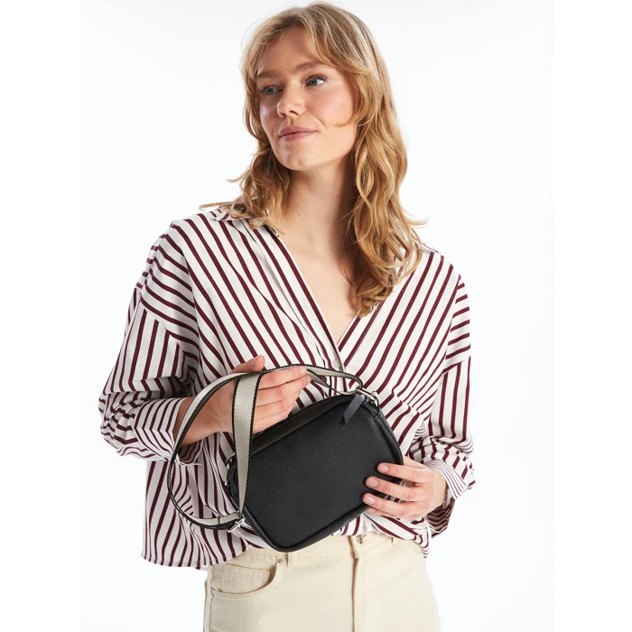 LCW ACCESSORIES SİYAH Deri Görünümlü Kadın Kol Çantası