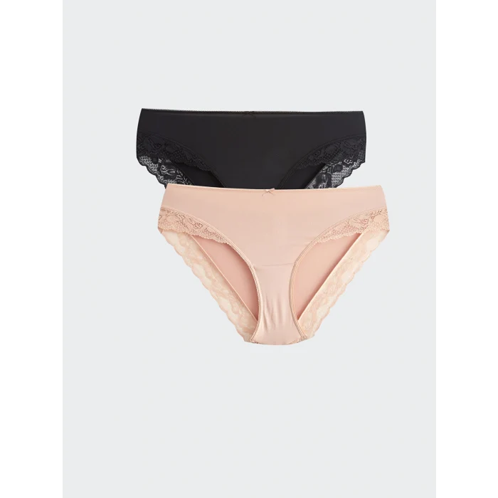 LCW DREAM PEMBE Dantel Detaylı Hipster Külot 2li Paket