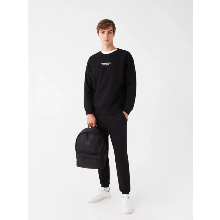 LCW ACCESSORIES SİYAH Düz Fermuarlı Erkek Sırt Çantası