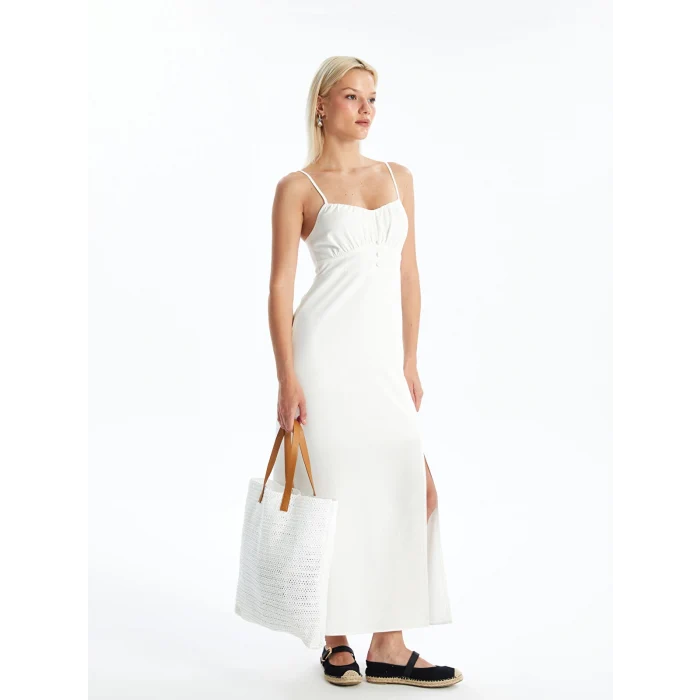 LCW ACCESSORIES BEYAZ Kadın Hasır Omuz Çantası