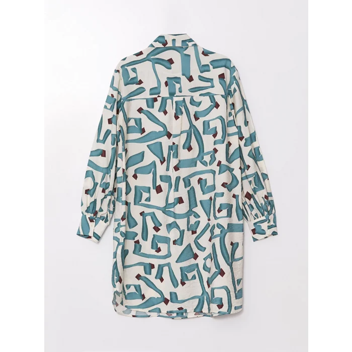 LCW Modest PETROL Desenli Kadın Gömlek Tunik
