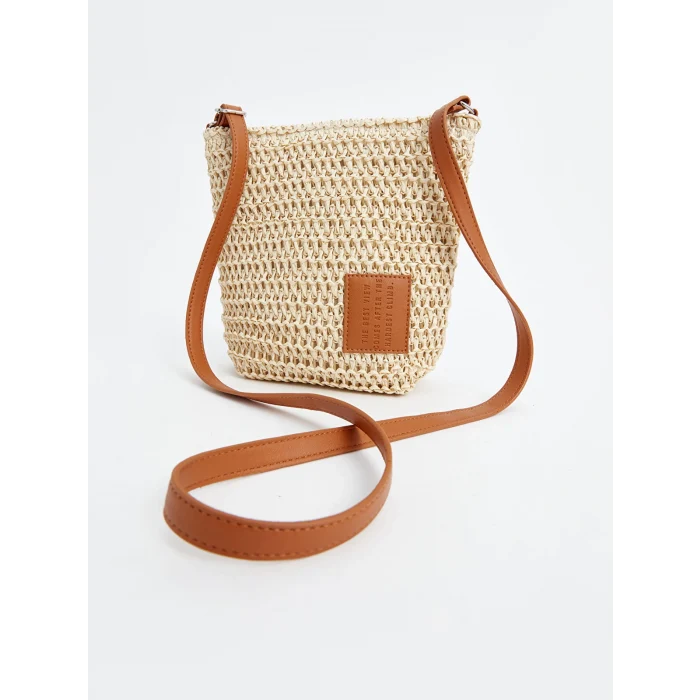 LCW ACCESSORIES KAHVERENGİ Kadın Hasır Omuz Çantası