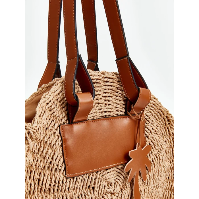 LCW ACCESSORIES BEJ Kadın Hasır Omuz Çantası