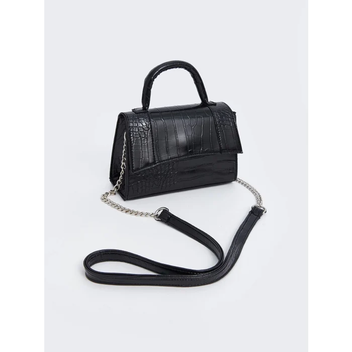 LCW ACCESSORIES SİYAH Deri Görünümlü Kadın Omuz Çantası