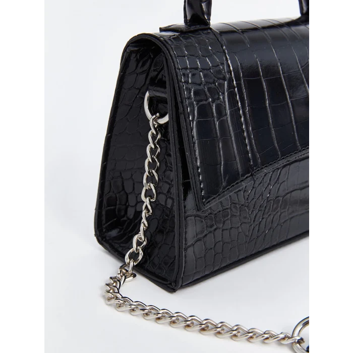 LCW ACCESSORIES SİYAH Deri Görünümlü Kadın Omuz Çantası