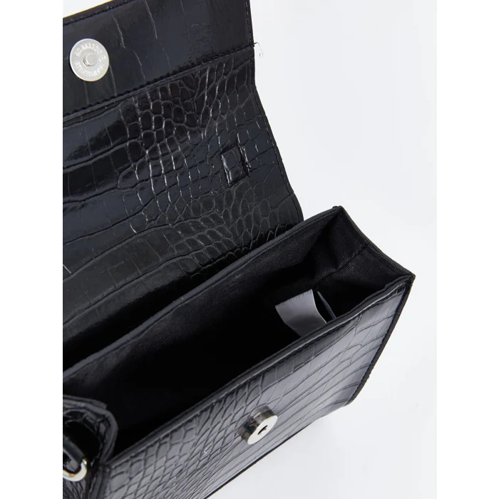 LCW ACCESSORIES SİYAH Deri Görünümlü Kadın Omuz Çantası