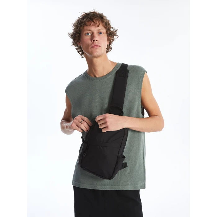 LCW ACCESSORIES SİYAH Düz Erkek Göğüs Çantası