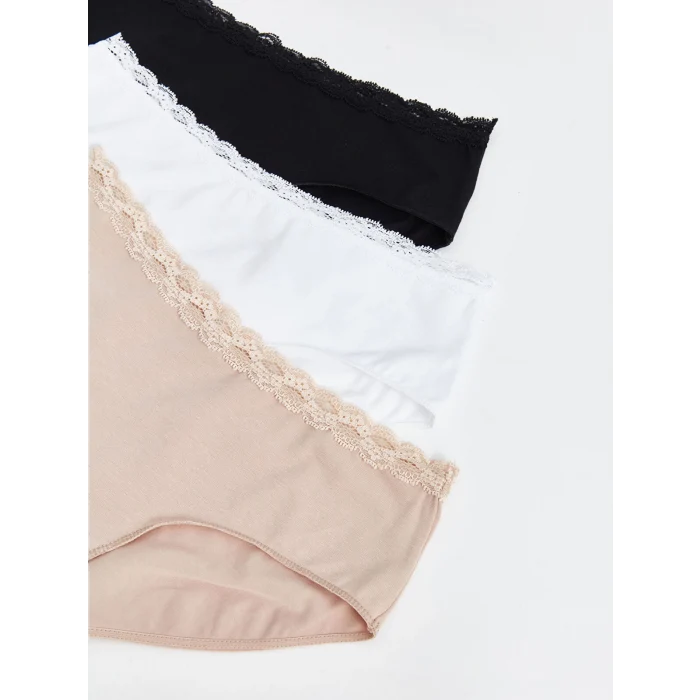 LCW DREAM PEMBE Düz Hipster Külot 3lü Paket