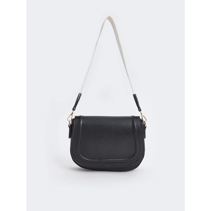 LCW ACCESSORIES SİYAH Deri Görünümlü Kadın Omuz Çantası