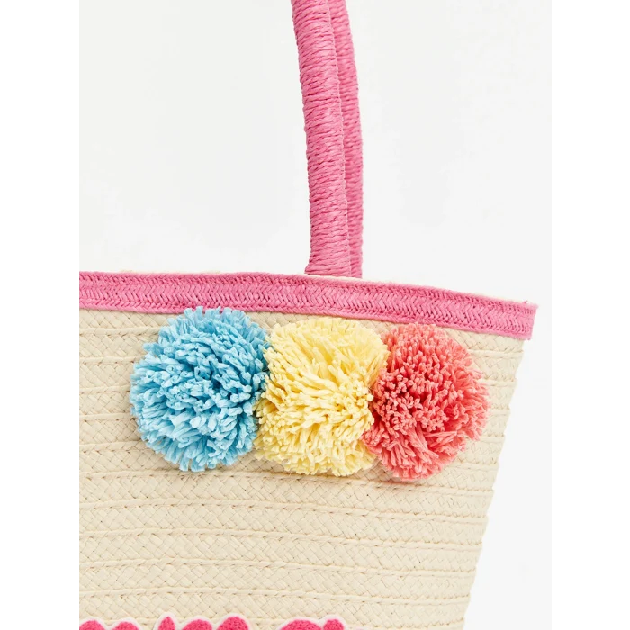 LCW ACCESSORIES BEJ Hasır Kız Çocuk Plaj Çantası