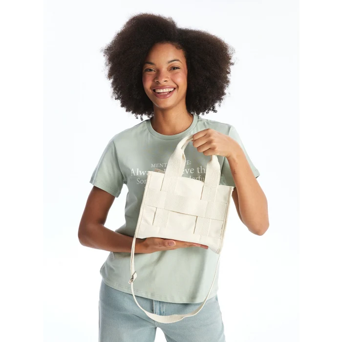 LCW ACCESSORIES EKRU Çıkarılabilir Askılı Kadın Omuz Çantası