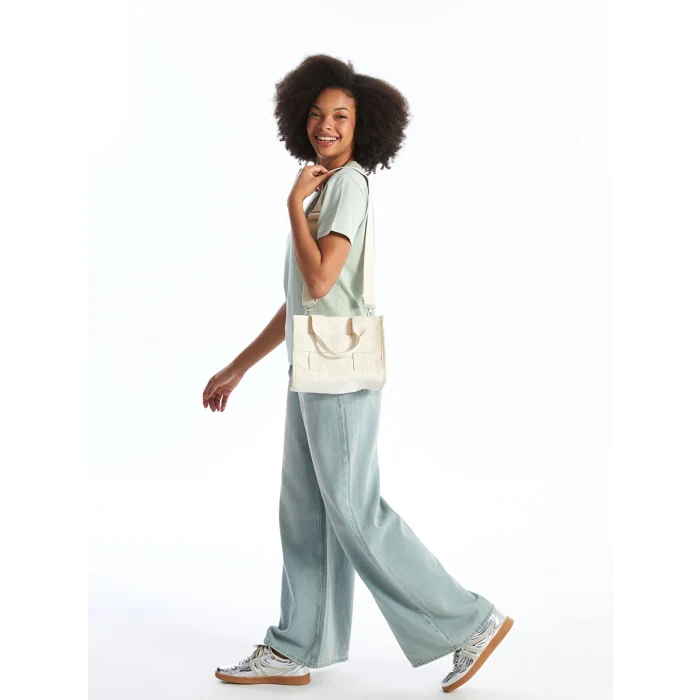 LCW ACCESSORIES EKRU Çıkarılabilir Askılı Kadın Omuz Çantası