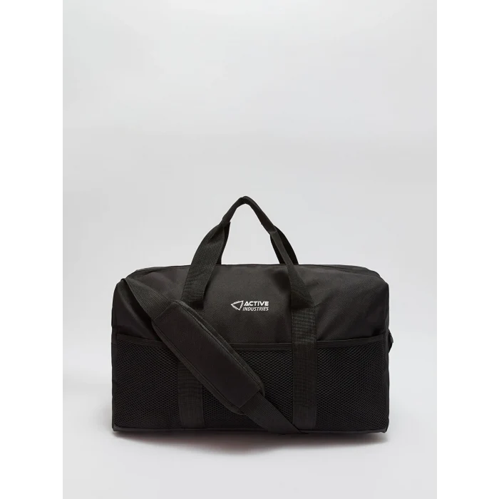 LCW ACCESSORIES SİYAH Yazı Baskılı Erkek Spor Çantası