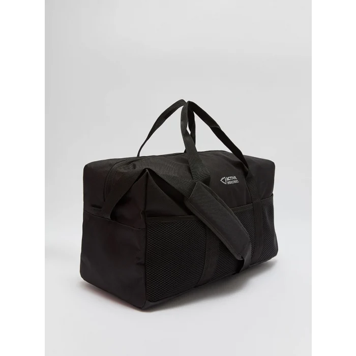 LCW ACCESSORIES SİYAH Yazı Baskılı Erkek Spor Çantası