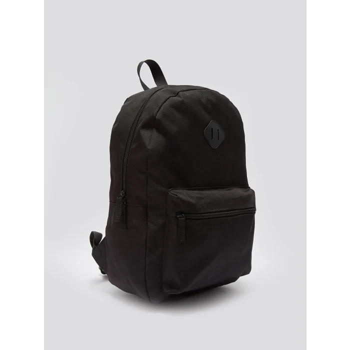 LCW ACCESSORIES SİYAH Düz Fermuarlı Erkek Sırt Çantası