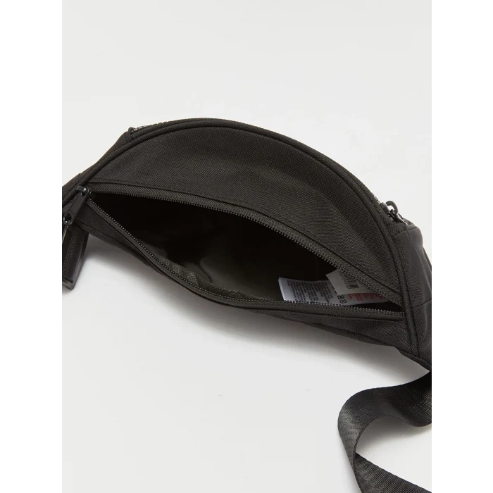 XSIDE SİYAH Etiket Detaylı Erkek Bel Çantası