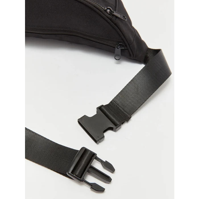 XSIDE SİYAH Etiket Detaylı Erkek Bel Çantası