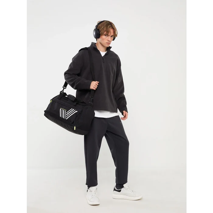 LCW ACCESSORIES SİYAH Baskılı Erkek Spor Çantası