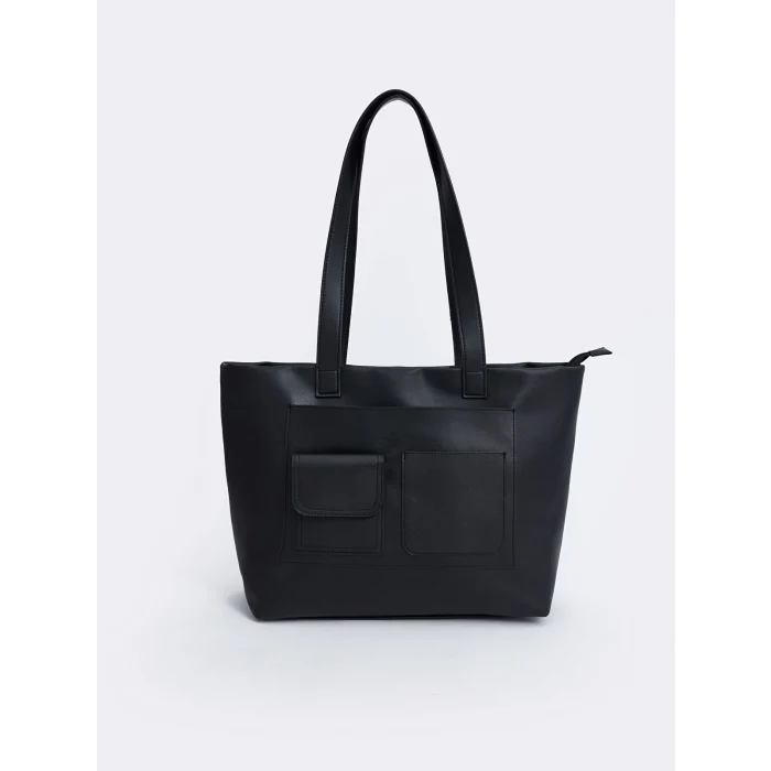 LCW ACCESSORIES SİYAH Deri Görünümlü Kadın Omuz Çantası