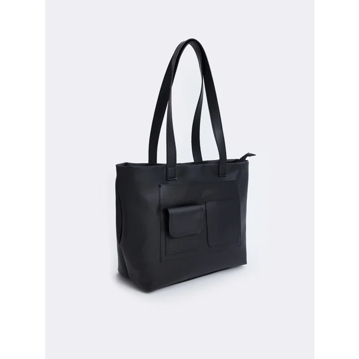 LCW ACCESSORIES SİYAH Deri Görünümlü Kadın Omuz Çantası