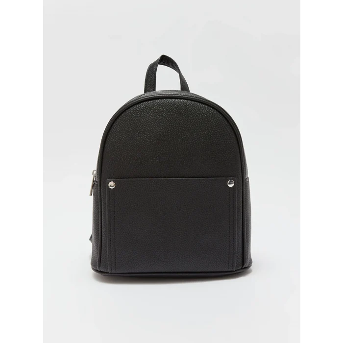 LCW ACCESSORIES SİYAH Deri Görünümlü Kadın Sırt Çantası