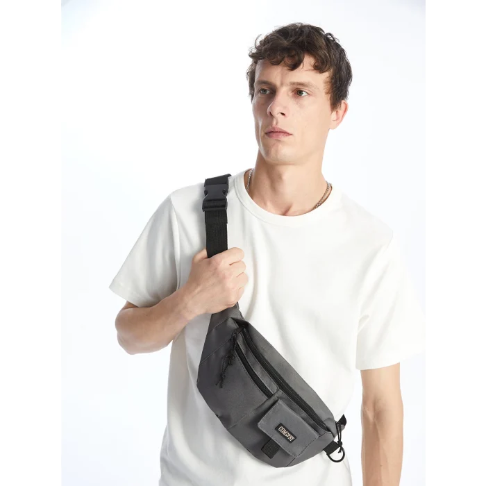 LCW ACCESSORIES GRİ Çok Bölmeli Erkek Göğüs Çantası