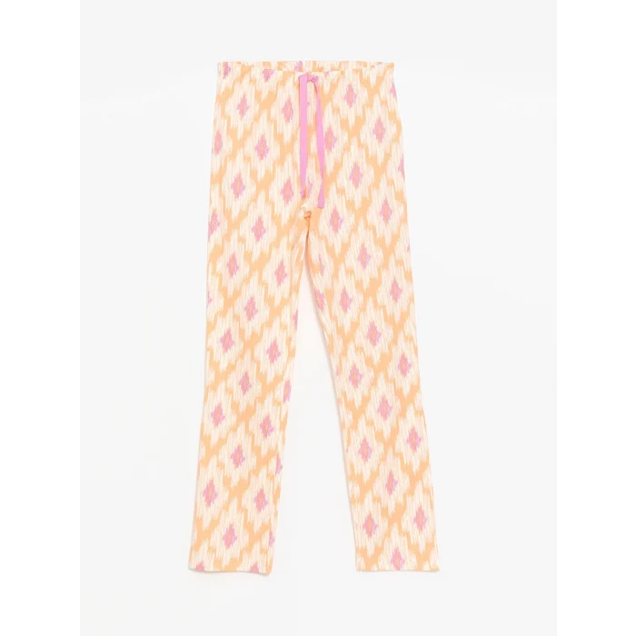 LCW DREAM MERCAN Gömlek Yaka Desenli Kısa Kollu Kadın Pijama Takımı