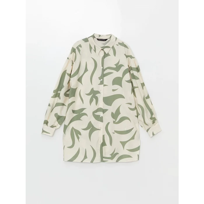 LCW Modest EKRU Desenli Kadın Gömlek Tunik