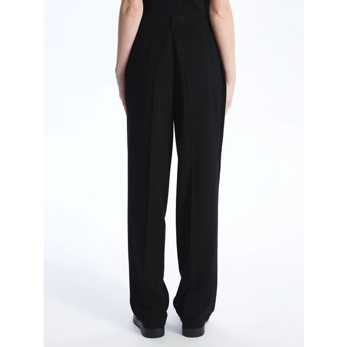 LCW Vision SİYAH Standart Fit Düz Geniş Paça Kadın Pantolon